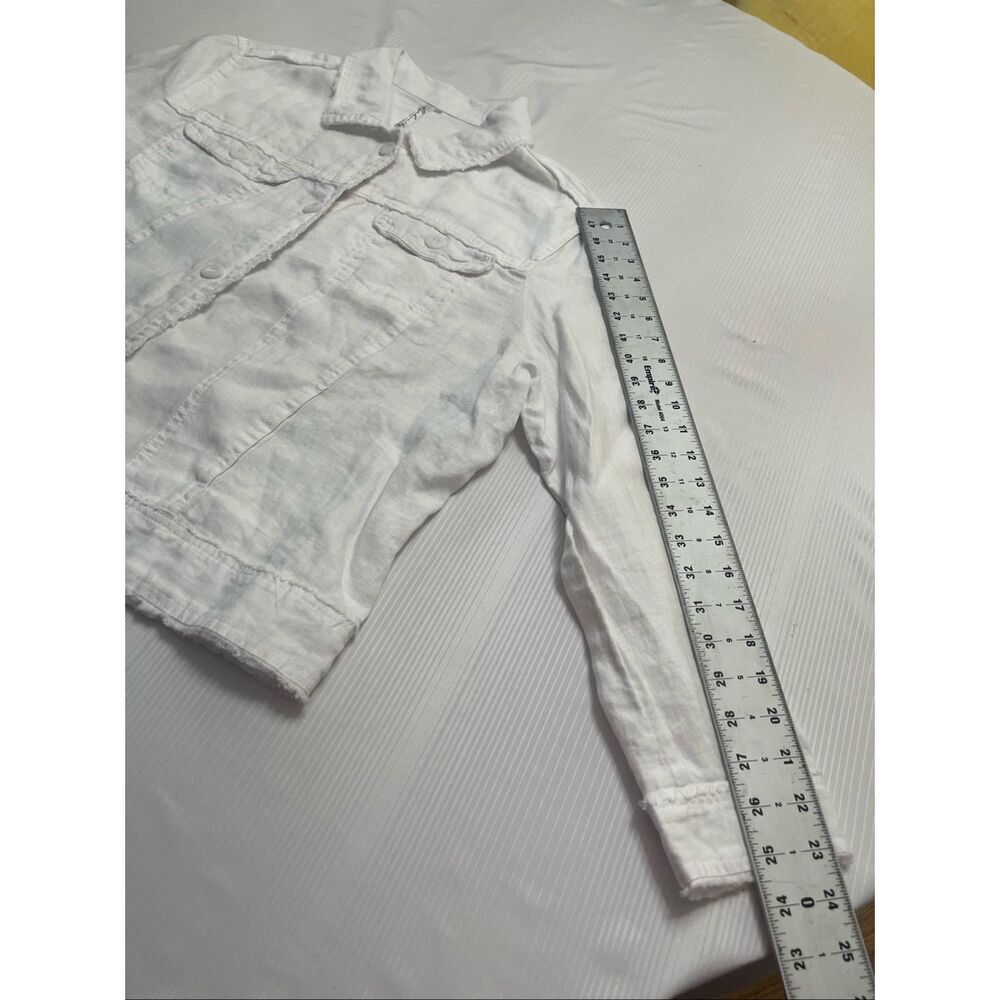 Lulu B Women’s White Linen Jacket Plus Size 1X - Picture 3 of 7